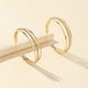 thumbnail image 4 of Elegant Three-Layer C-Shape Hoop Earrings with Shiny Rhinestones and Copper Inlay - Stylish and Durable Ear Jewelry, 4 of 4