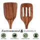 thumbnail image 3 of Utensilios de cocina de madera de teca para cocinar, antiadherentes, naturales y saludables, juego de 2 piezas, 3 of 5