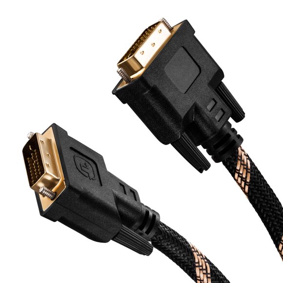 Cable DVI a DVI Jelly Tang, 10 m, nailon trenzado, DVI-D 24+1