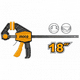 thumbnail image 3 of Prensa Sargento Rapida Industrial Ingco 63x450 Mm Hqbc01603, 3 of 7