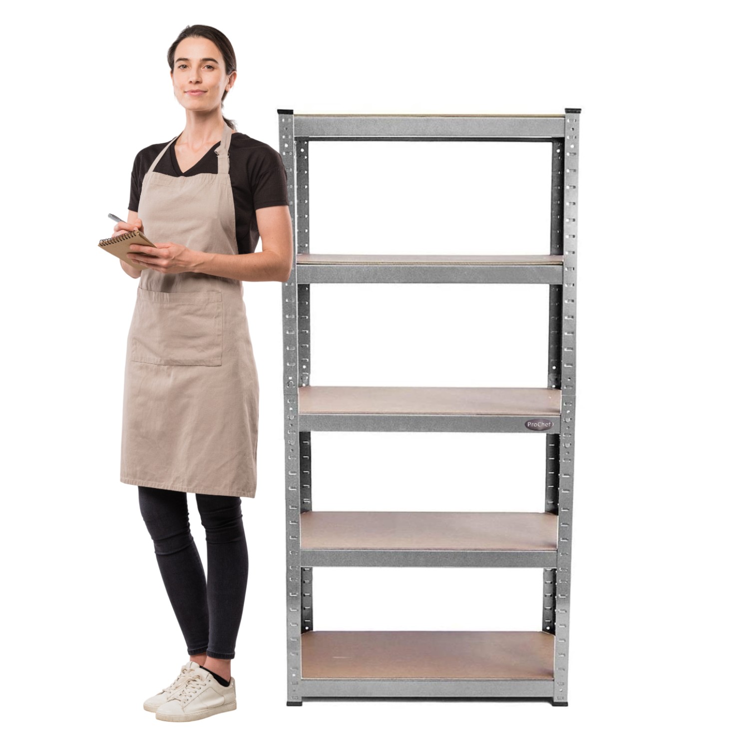 Prochef - Estante Acero Galvanizado 70X30X150 Cm. Cap 875 Kg