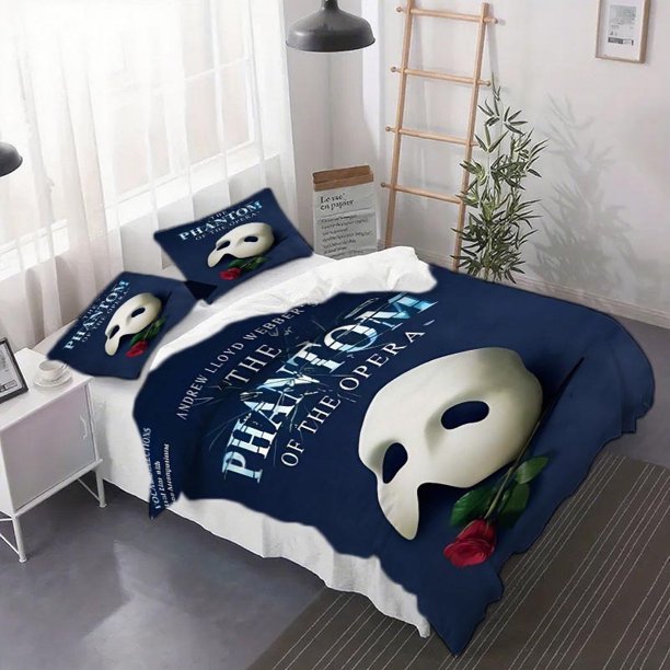 3pcs The Phantom of The Opera Duvet Cover Set - Includes a Duvet Cover And Pillowcases - a Perfect Choice for Bedroom Bedding