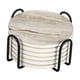 thumbnail image 5 of Posavasos De Cerámica De 6 Piezas Con Soporte Para Proteger La Mesa, Ideal Para Cumplea?os, Familia, Dise?o De Arena., 5 of 5