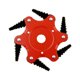 thumbnail image 1 of Cortador De Cabeza De Cortacésped De Acero 65MN Suministros Universales Para Patio De Césped Rojo, 1 of 5