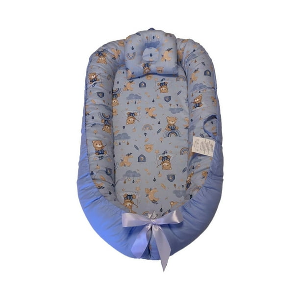Cama Cojín Nido Colecho Con Almohada De Algodón Reforzada