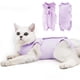 thumbnail image 1 of Traje de recuperación DOTON para gato, postquirúrgico, morado, talla S, 1 of 5