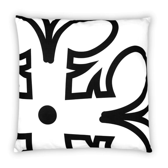 Cojín Seven20 Star Wars, tamaño grande, blanco con insignia rebelde negra, 63 x 63 cm