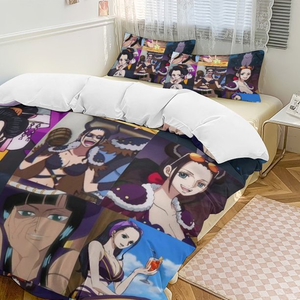 Nico Robin Bed Duvet Cover Funny Anime Cartoon Bedding Sets Lightweight 3 Piece Comforter Sets