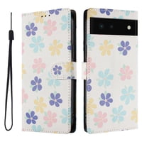 Foxdock Funda Tipo Cartera Para Google Pixel 6 Con Soporte Y Correa – Diseño De Patrones Lindos