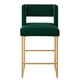 thumbnail image 3 of Modern Fashion Counter Height Bar Stools with Unique Square Open Backrest, Set of 2 Versatile Bar Chairs with Sturdy Iron Legs, 26" H Counter Height Chairs for kitchen islands,Jade /Gold, 3 of 3
