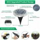 thumbnail image 2 of Lámpara solar de jardín, 8 LED, 6000 K, blanco frío, impermeable, IP65, foco empotrable para exterior, paquete de 4, 2 of 5