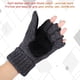 thumbnail image 4 of Guantes de lana con aislamiento térmico sin dedos para mensajes de texto para mujeres y hombres, mitones convertibles de punto cálidos de invierno con solapa, 4 of 6