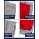 thumbnail image 3 of Pantalones cortos deportivos Reebok, paquete de 2, para niños, talla 8, gris/rojo, 3 of 7
