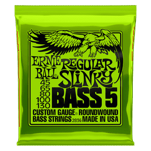 Set De 5 Cuerdas Para Bajo Ernie Ball Regular Slinky Nickel 45 - 130