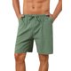 thumbnail image 1 of INSPIRE CHIC Pantalones Cortos de Pijama para Hombre con Cintura de Cordón y Patrón a Cuadros 30 Verde, 1 of 5