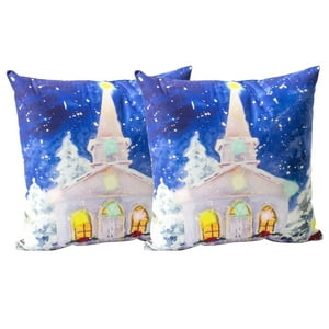 Masel - Set 2 Cojines Navidad 45X45 -Navidad Azul