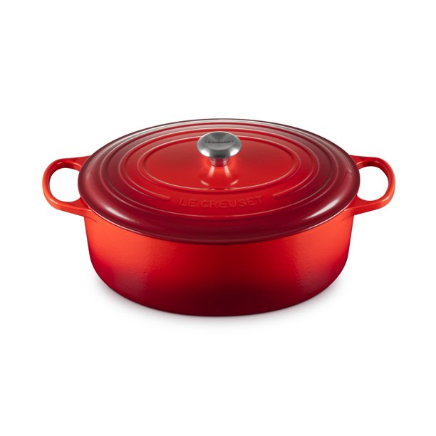 Horno holandés Le Creuset de hierro fundido esmaltado Signature, 9.5 L, color cereza