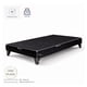 thumbnail image 2 of Bases de cama 1 plaza tapizada en felpa negra con estructura de madera de pino, 2 of 4