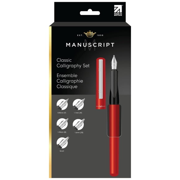 Set de caligrafía MANUSCRIPT Classic de 11 piezas con pluma fuente