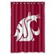thumbnail image 1 of Cortina de ducha de los Washington State Cougars, juego de cortina de baño con ganchos, tamaño 48 x 72 pulgadas, 1 of 3