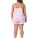 thumbnail image 3 of Agnes Orinda Conjunto de Pijama de 2 Piezas para Mujer de Talla Grande Camiseta de Tirantes Floral y Pantalones Cortos Lencería Ropa de Dormir para Casa 4X Rosa, 3 of 6
