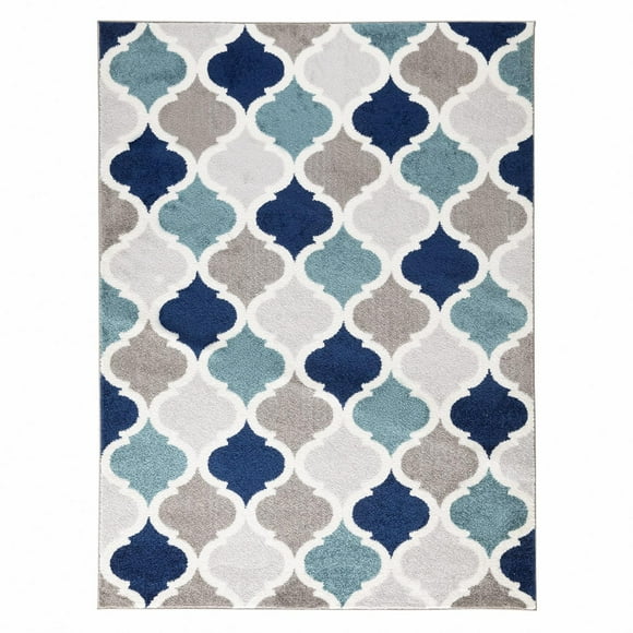 Alfombra Florida Turquesa 160 x 210 cm