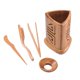thumbnail image 5 of Juego De Té De Bambú Herramientas De Servicio De Té Gongfu Clásico Platillo De Madera Natural Peque?o B, 5 of 5