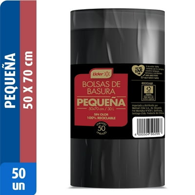 Bolsa De Basura Pequeña 50X70 Cm 50 Un Lider