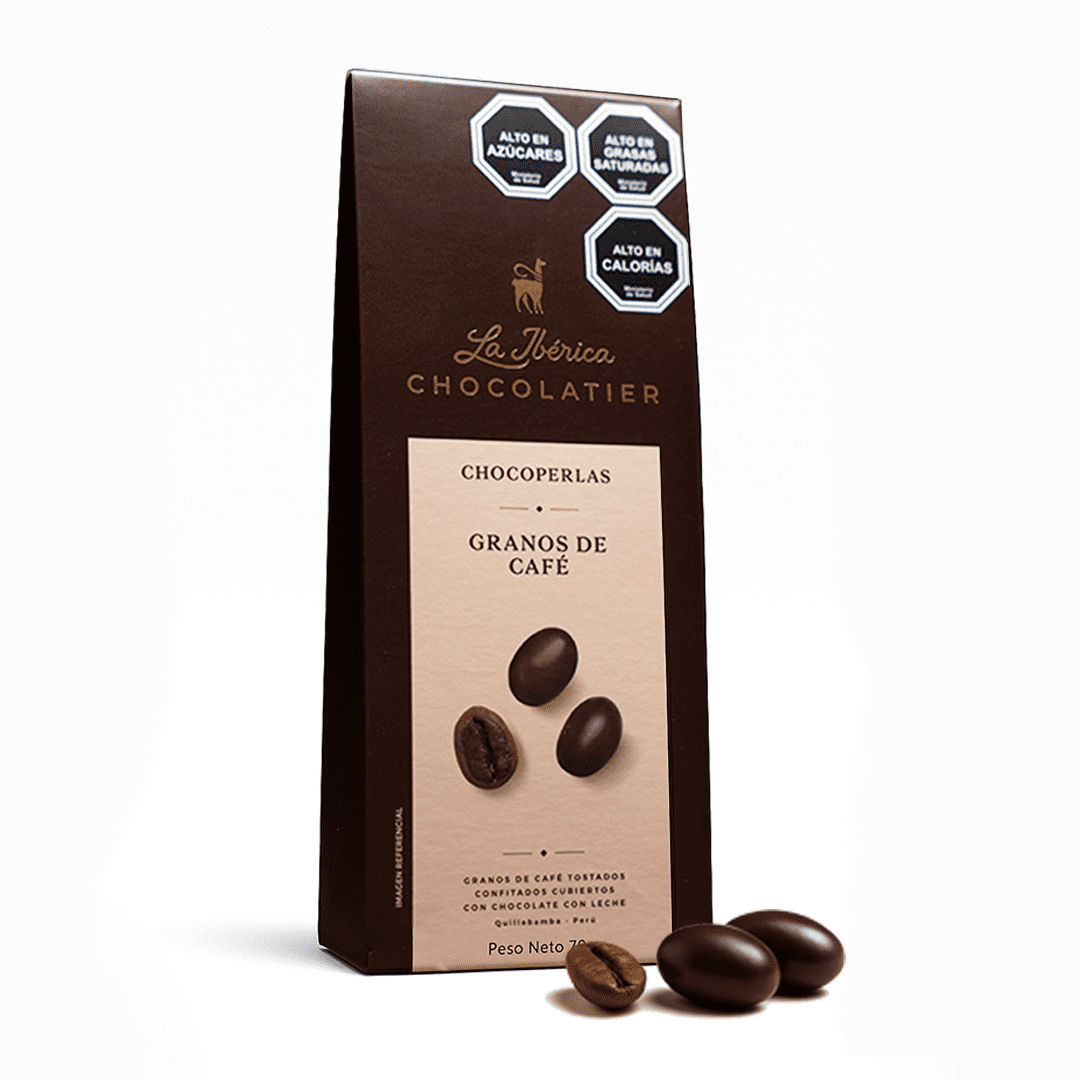 Chocolates La Ibérica - Chocoperlas De Chocolate Con Granos De Café 100g La Ibérica