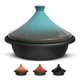 thumbnail image 1 of Olla para Cocinar KooK Tagine Marroquí de Hierro Fundido Esmaltado 3.3L Azul Piedra, 1 of 6