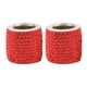 thumbnail image 3 of 2x Crystal Diamond Car Reposacabezas Reposacabezas Collares Anillos Decoraciones Rojo, 3 of 5