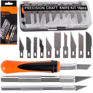 Juego De Cuchillos Surtidos Tipo Bisturi 16 Pzs Tactix