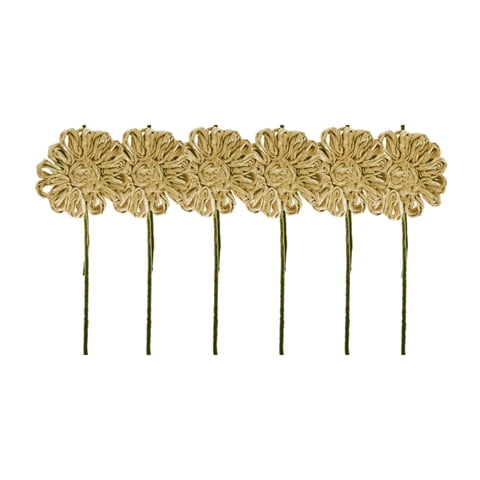 Homeessentials - Flor Yute Natural 38 Cm Pack 6 Un.