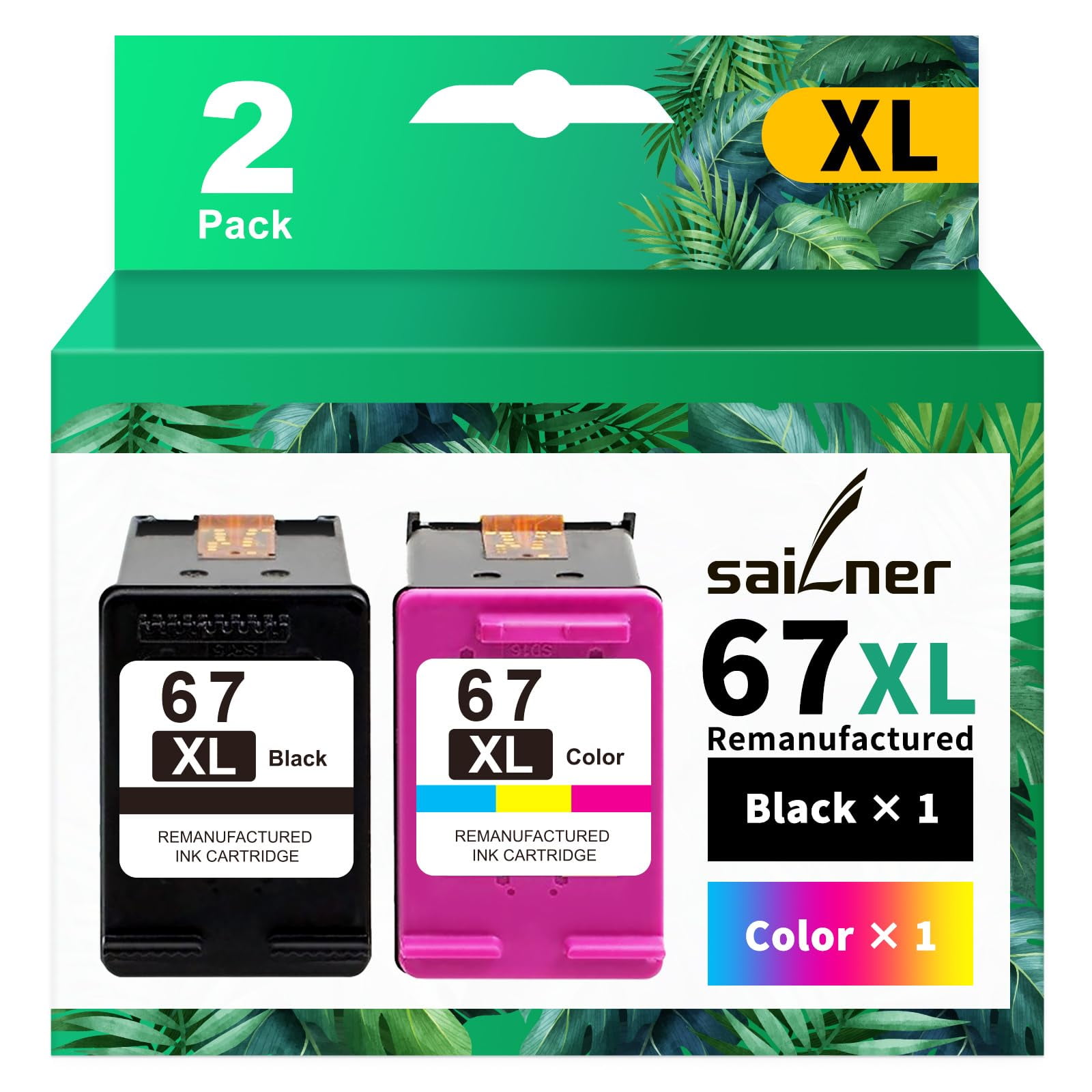 Cartucho De Tinta Sailner Remanufacturado 67 67xl 67xxl Para Hp