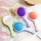 thumbnail image 2 of Mini Cat Ear Massage Airbag Hair Brush With Makeup Mirror Cartoon Hairdressing Comb For Girls, 2 of 3