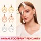 thumbnail image 5 of Uxcell Encantos de Huella de Pata de Perro 3mm, 20 Piezas Colgante de Huella de Pata de Gato Perro Lindo Hueco Animal Colgantes de Huella Llaveros para Hacer Joyas de Bricolaje Collar Pulsera, Plata, 5 of 7