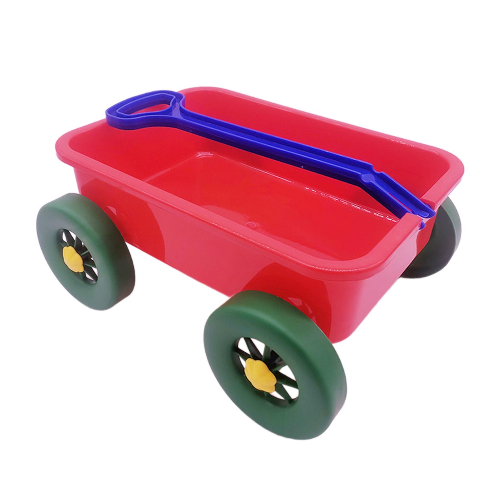 Magideal - Carro De Juguete Para Niños, Carrito De Arena De Verano, Juguete Para Interior Y Exterior, Vehículo De Construcción Para Juegos De Playa, Coche De Juguete Para Tirar En Interiores Y Rojo