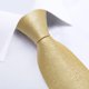 thumbnail image 3 of Corbata dorada claro formal hombre paño y colleras Modelo Golden, 3 of 5