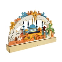 Magideal - Lámpara Decorativa Musulmana, Lámpara De Mesa Decorativa, Creativa, Lámpara De Mesa Con Luz De Luna, Decorativa Para El Hogar, Sala De Estar, Decoración De Mesa. Blanco