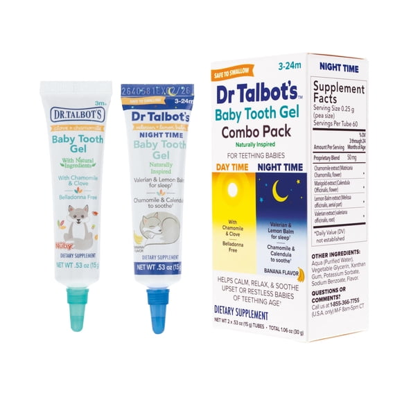 Gel dental Dr. Talbot's para el día y la noche, paquete combinado de 15 mL
