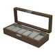 thumbnail image 5 of Caja De Exhibición De Reloj Portátil De 6 Ranuras Con Organizador De Almacenamiento De Joyería Superior Transparente, 5 of 5