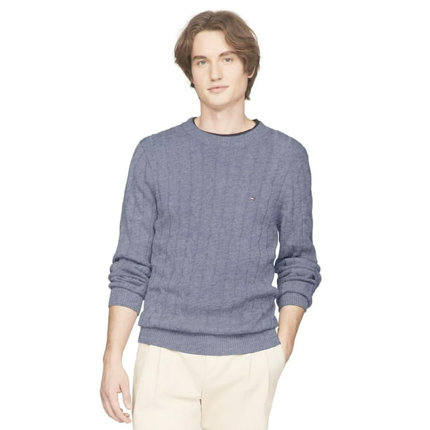 Jersey Tommy Hilfiger Cable Knit para hombre BlueHTR Talla L