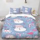 thumbnail image 1 of Winter Snowman Illustration Bedding Set | Includes 1 Duvet Cover and 2 Pillowcases Soft and Comfortable Ideal for All Seasons, 1 of 5