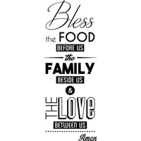 Rienda Libre Graphics - Decomural Bless The Food Religious Ws-46112