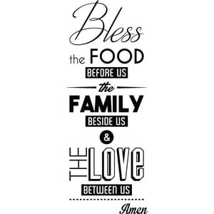 Rienda Libre Graphics - Decomural Bless The Food Religious Ws-46112