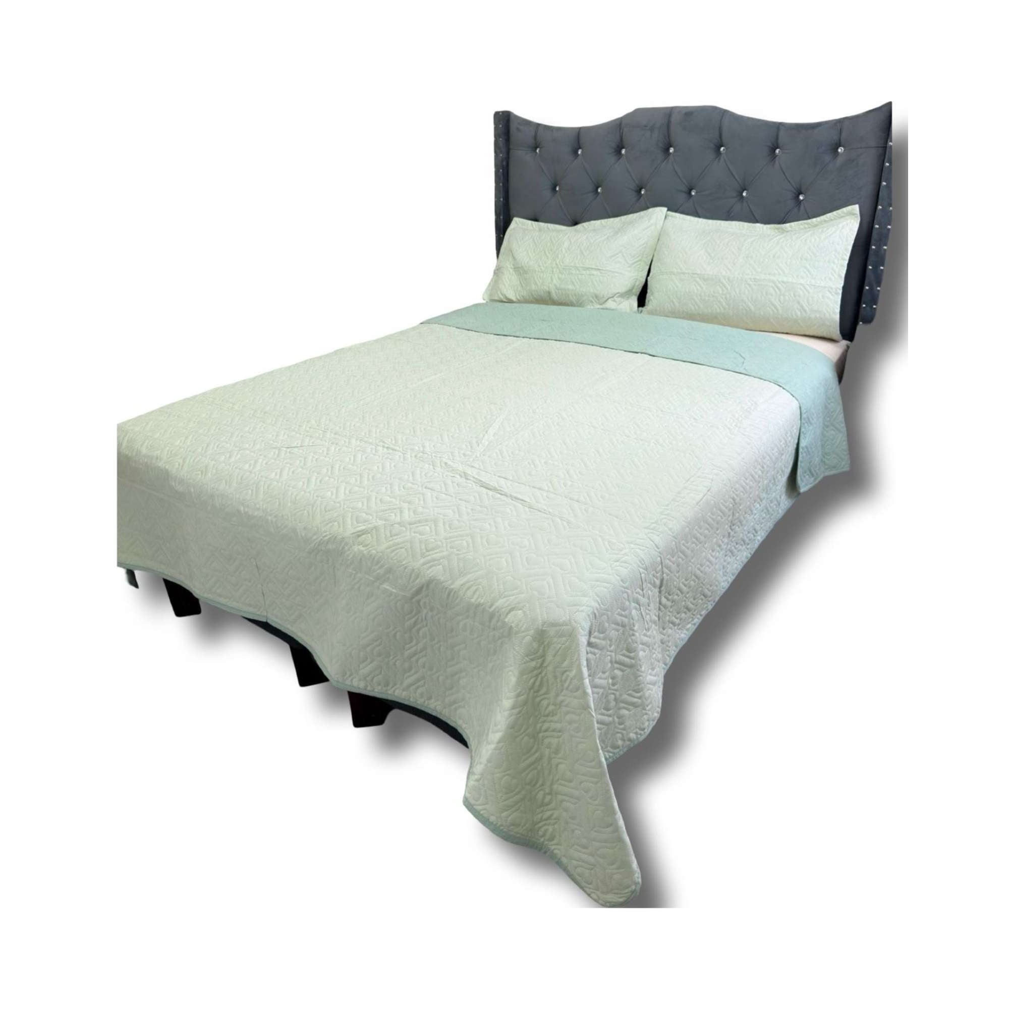 Iiimussa - Cobertor Quilt De Lujo Verano Delgado King Verde Menta