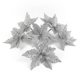 thumbnail image 1 of Set 6 Flores Navideñas Brillos 18cm Gris, 1 of 5