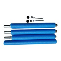 Magideal - Postes De Trampolín, Protector Acolchado De Tubería De Acero, Portátil Para Exteriores Con Tornillos, Accesorios, Postes De Acero, Postes De Trampolín 196Cm