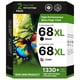 thumbnail image 1 of Combo de cartuchos de tinta Adoccur 68XL negro y color, 1 of 7