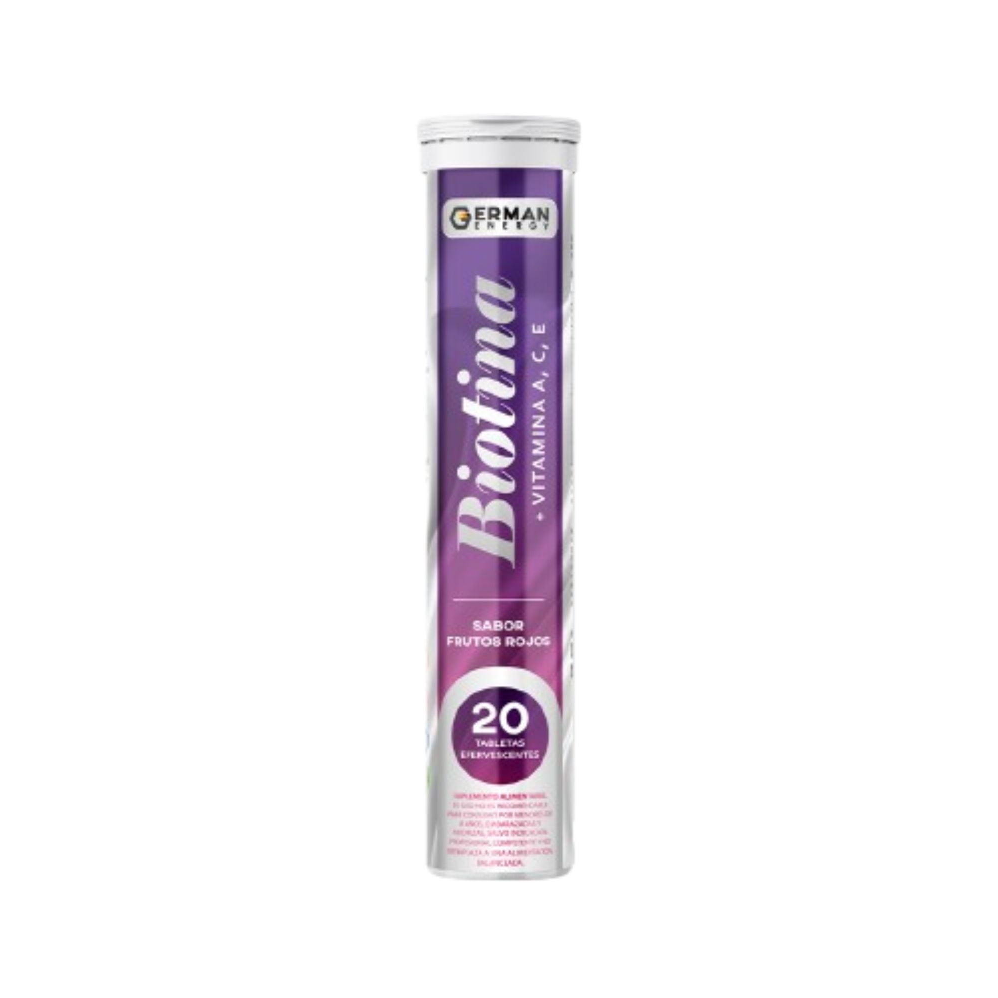 Suplemento Biotina + Vitaminas A; C; E 20 Un German energy